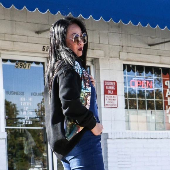 Renaissance Print Fleece Bomber Jacket - Picture 2 of 11